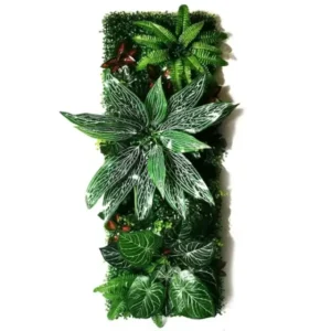 Mur Végétal artificiel Albivenis (40x120cm), Grande plante artificielle intérieur et déco murale extérieur végétalisée.