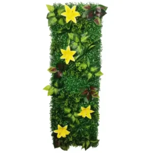 Mur Végétal artificiel Allamanda (40x120cm), Fleurs artificielles comme des vraies. Déco murale végétalisés intérieur et extérieur.