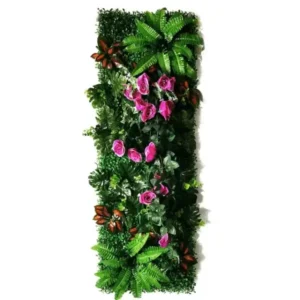 Mur Végétal artificiel Caroline (40x120cm), Mur floral intérieur et extérieur, murs végétalisés artificiels haut de gamme.