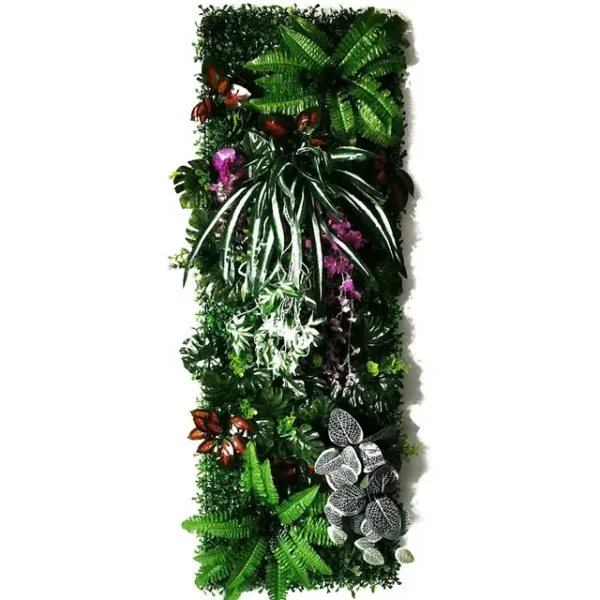 Mur Végétal artificiel Chlorophytum (40x120cm), Plantes artificielles haut de gamme intérieur et extérieur. Décoration murale pas chère.