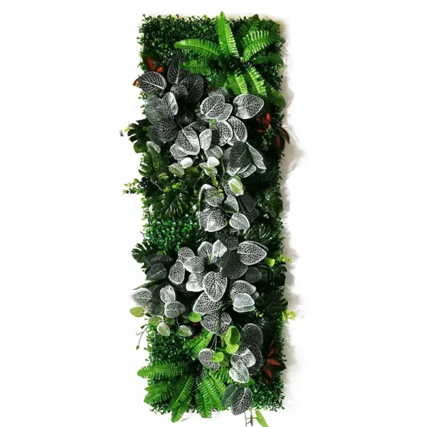 Mur Végétal artificiel Fittonia (40x120cm), Panneau intérieur et extérieur, plantes artificielles haut de gamme.