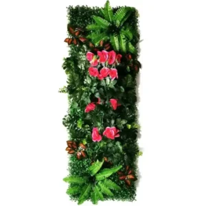 Mur Végétal artificiel Hybride (40x120cm), Mur floral intérieur et décoration murale avec plantes vertes pas cher.