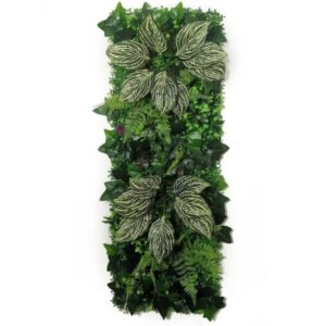 Mur Végétal artificiel Pépéromie 40x120cm, Grandes plantes d'intérieur, Déco murale extérieur sans entretien et pas chère.