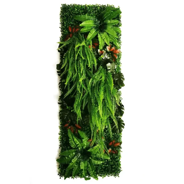 Mur Végétal artificiel Pteridium (40x120cm), Fausses plantes tombantes intérieur et Déco murale extérieure pas chère en plastique PE. .