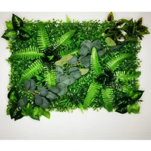 Mur végétal artificiel Codifolia 60x40cm, Plantes artificielles tombantes intérieur sans entretien et déco murale extérieure comme des vraies.