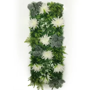 Mur végétal artificiel Dianthus 40x120cm, Mur floral intérieur et extérieur, fleurs artificielles haut de gamme.