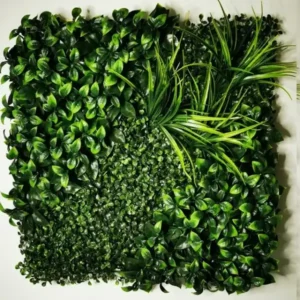 Mur végétal artificiel Euonymus 50x50cm, Fausses plantes intérieur, murs végétalisés extérieur en PE de qualité et pas cher.