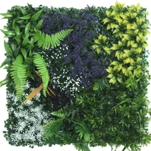 Mur végétal artificiel Euphorbe (50x50cm), plantes vertes artificielles intérieur et extérieur, déco murale végétalisée haut de gamme.