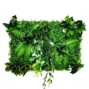Mur végétal artificiel Exaltata 60x40cm, Fausses plantes tombantes intérieur décoration murale extérieur durable, pas cher et écologique.