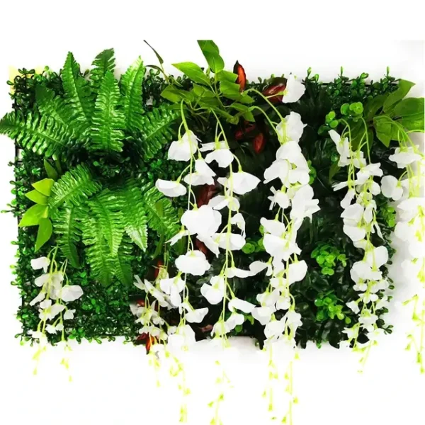 Mur végétal artificiel Hygrophila 60x40cm, Fausses plantes tombantes intérieur Déco murale extérieur pas cher, durable et écologique.